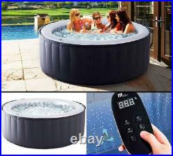 Silver Cloud Portable Inflatable Quick Heating Round Hot Tub Indoor or Outdoor