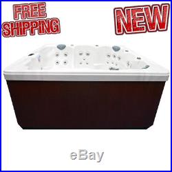 Six Person Spa Hot Tub Massage Durable 71 Jets LED Light Waterfall Relaxation 6