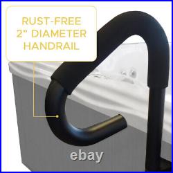 Smart Spa Supply Spa Handrail with Undermount Base Rust-Free Powder Coated Black