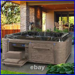 Spa Grand Estate 90-Jet Hot Tub Acrylic Spa with Bluetooth, Midnight Canyon