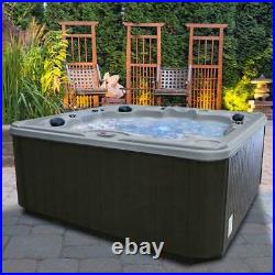 Spa Hot Tub Jacuzzi 7-Person Jet hydrotherapy Lounger Backlit LED Waterfalls
