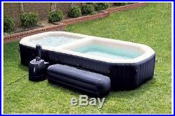 Spa bubble hot tub pool set massage inflatable jets hard-water temperature yard