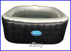 Square Outdoor Spa Hot Tub Garden 6-Person Plug and Play Portable Inflatable