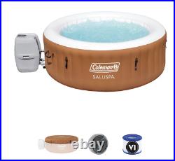 The Ponderosa SaluSpa 2-4 Person Inflatable Hot Tub with 120 AirJets, Orange