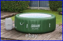 The SaluSpa 6 Person Round Portable Inflatable Outdoor Hot Tub Spa, Green
