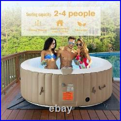 U-MAX Inflatable Hot Tub, Heater and Bubble Function SPA, Round, 2-4/4-6 Persons