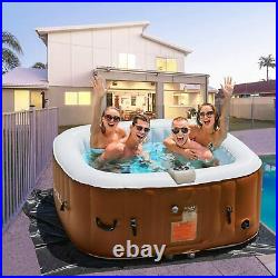 U-MAX Inflatable Hot Tub, Heater and Bubble Function SPA, Square, 2-4/4-6 Person