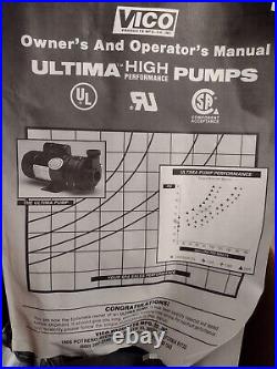 Vintage 1.5 HP Ultima SD/CS 230V 2-Speed Ultra Jet Hot Tub or Pool Pump by VICO