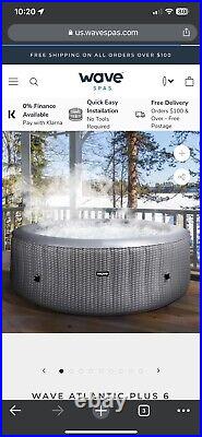 Wave Atlantic 2 to 4 Person Inflatable Hot Tub Spa with Filter and Cover