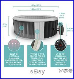 Wave Spa Lazy Spa Black Inflatable Hot Top 4 Persons RRP £779
