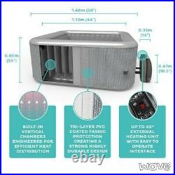 Wave Spa Pacific Grey Rattan Square Inflatable Hot TubPLEASE READ DESCRIPTION